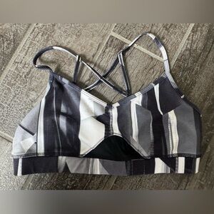 ALO Yoga Black and Gray Sports Bra